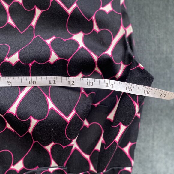 Helene Berman Hearts Mini Shift Dress, Deep Blue & Pink, Bow, Size 4 - Picture 7 of 8
